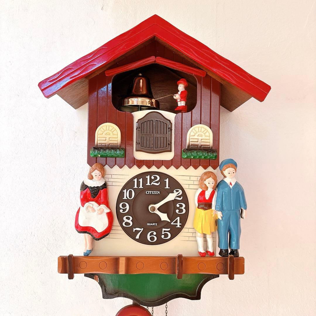 匿名配送】 CITIZEN シチズン 鳩時計 稼働品 電池付き 壁掛け時計