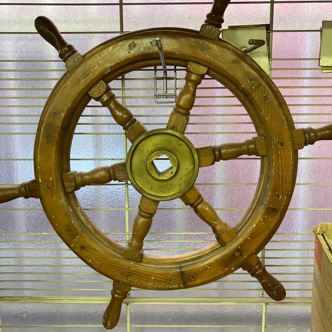 船舵 操舵輪 ラット 船のハンドル アンティーク - メルカリ