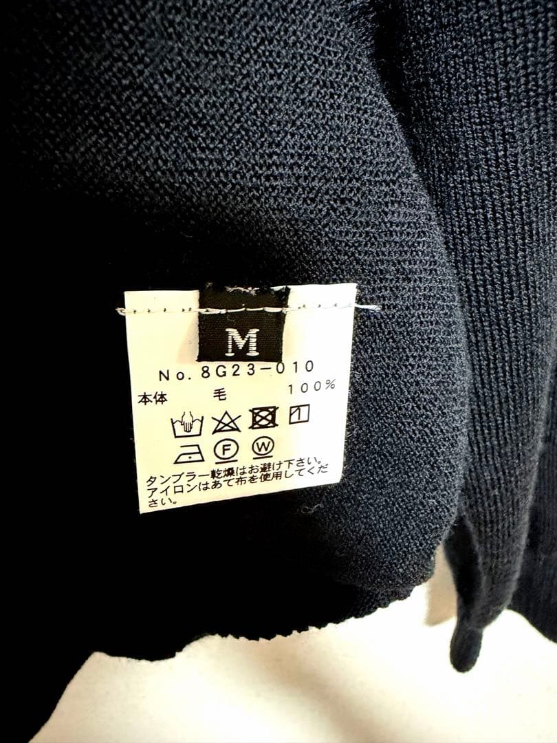 8GシュートモックネックニットSWEATER -BLACK サイズ M