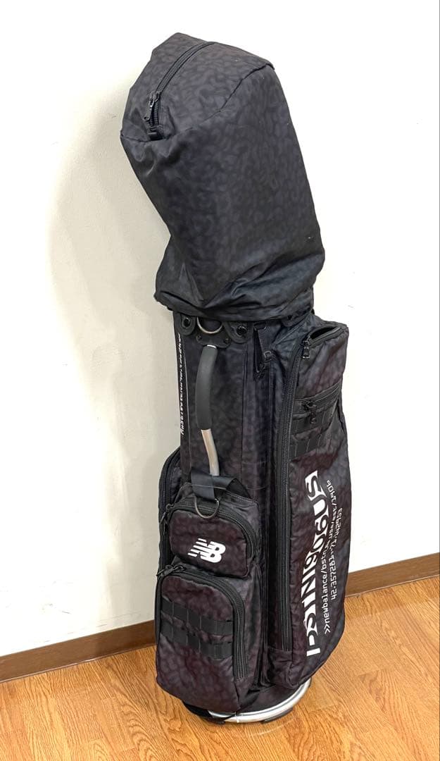new balance 超軽量迷彩キャディバッグ 希少 ニューバランス パイプ キャディバッグ ブラック カモフラ 迷彩 5