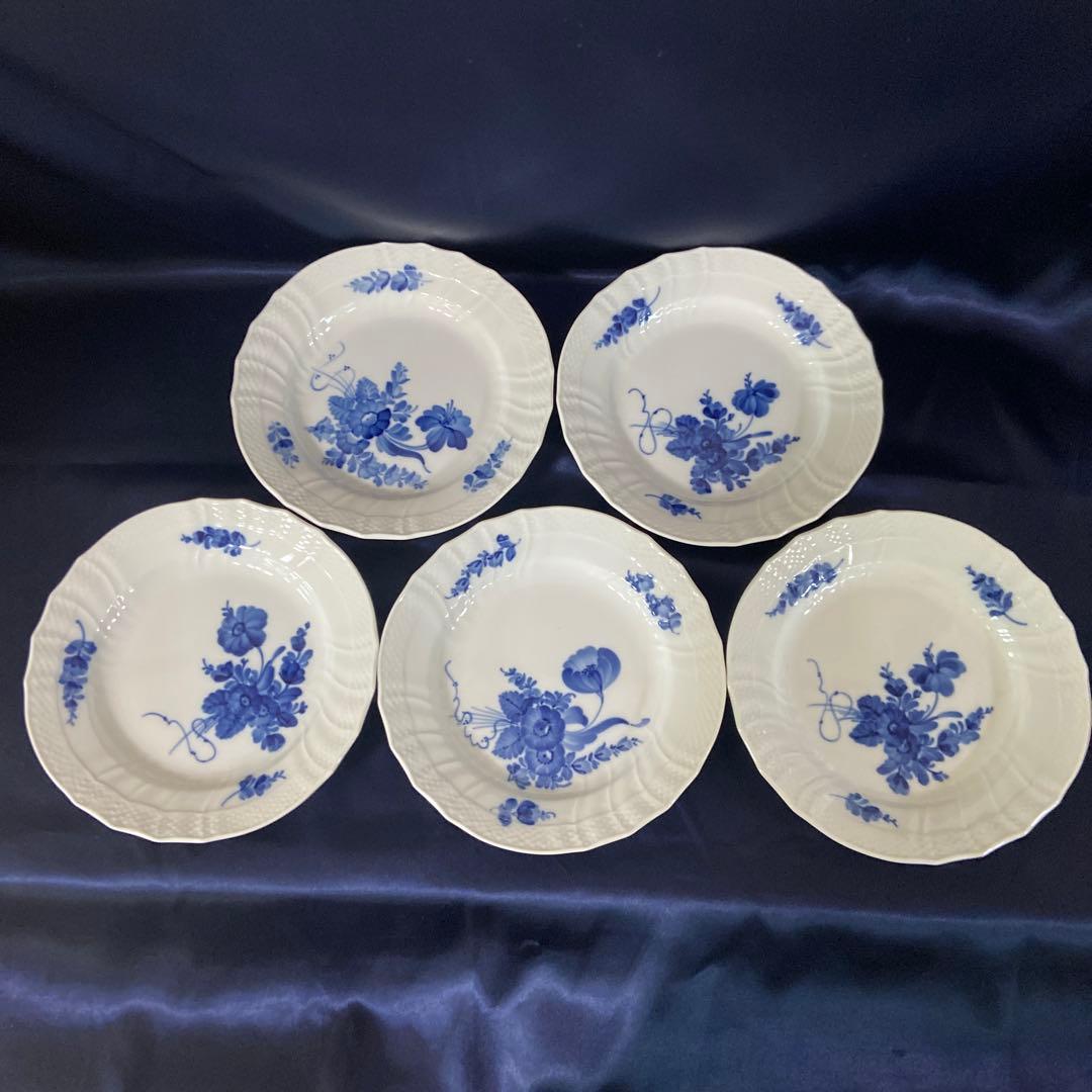 ロイヤルコペンハーゲン　ブルーフラワー　カーブ　プレート　5枚　20.5cm