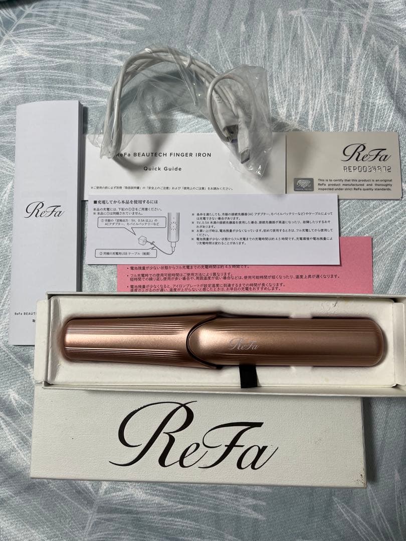 ReFa ビューティックフィンガーアイロン ローズゴールド - メルカリ