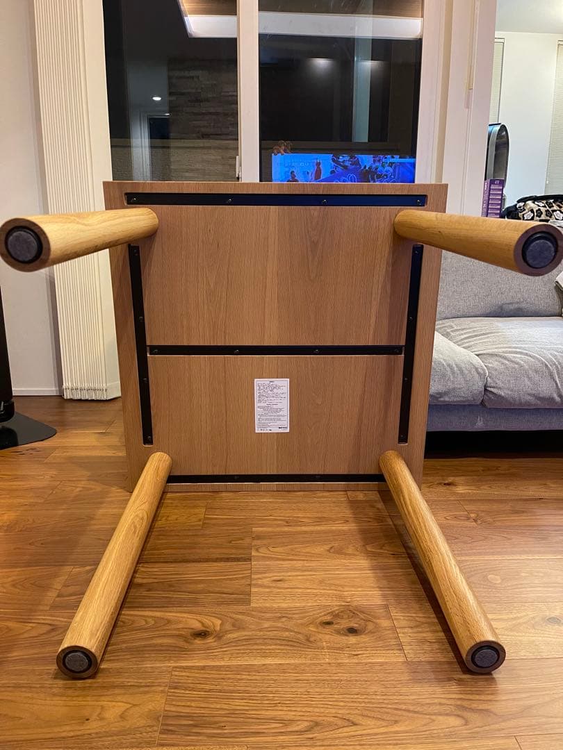 無印良品 天然木 テーブル 正方形 ナチュラル シンプル オーク材 80×80