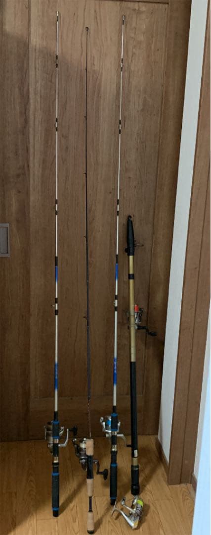 釣竿４本セット　リールおまけ１個付き 振出 サーフセット 投げ釣りセット 投げ竿4.2m 5000 or 4000 リール