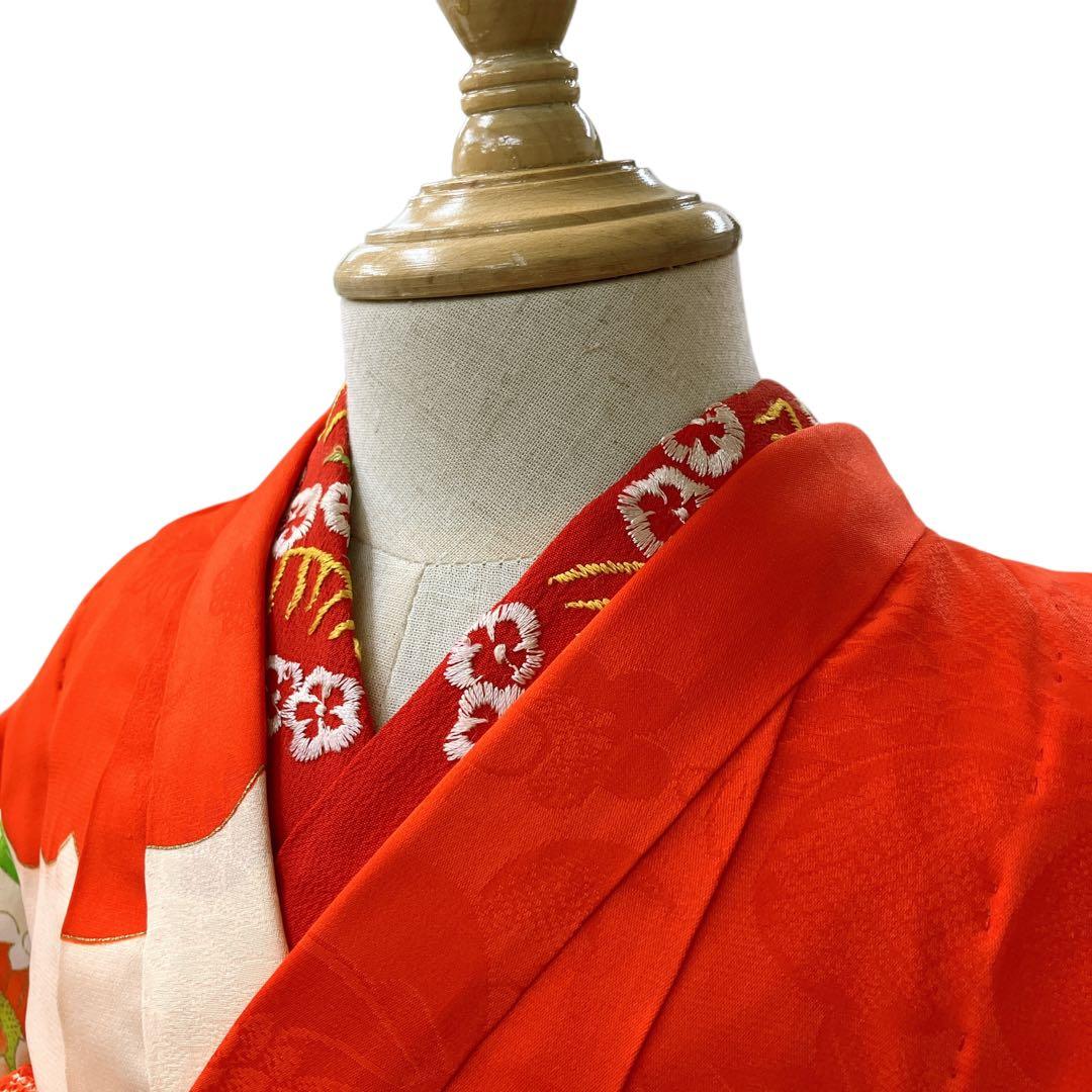 ◎mk-1120 七五三 振袖 着物 襦袢 半衿 3点 女の子 3歳 1-9