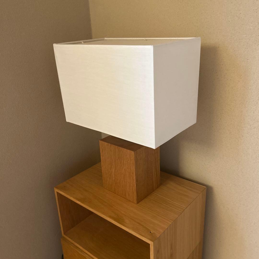 廃盤 無印良品 MJ-SOSA スタンドライト用オーク材スタンド 四角