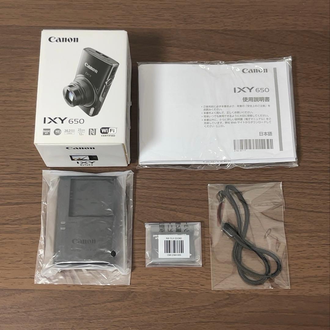 極美品】 Canon IXY650 純正充電器バッテリーストラップ説明書箱付き