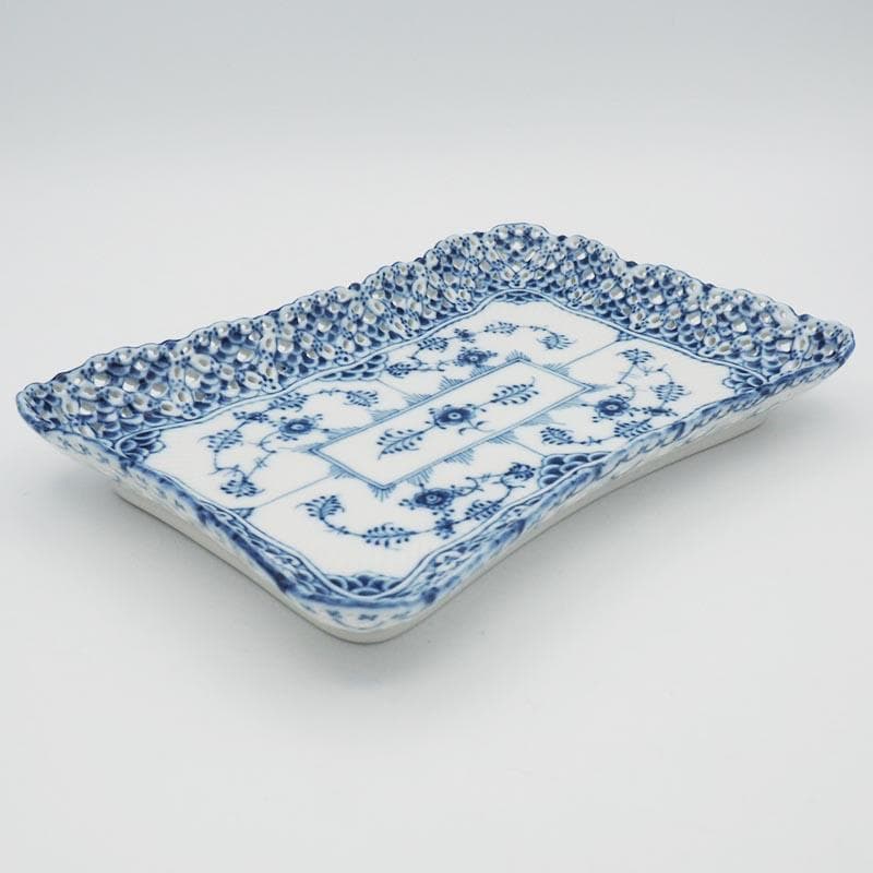 ロイヤルコペンハーゲン ブルーフルーテッド ダブルレース スクエア