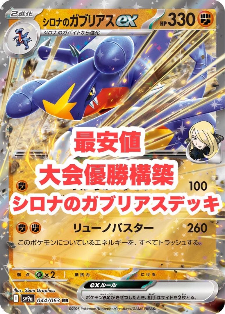 最安値】大会優勝構築 シロナのガブリアスexデッキ - メルカリ