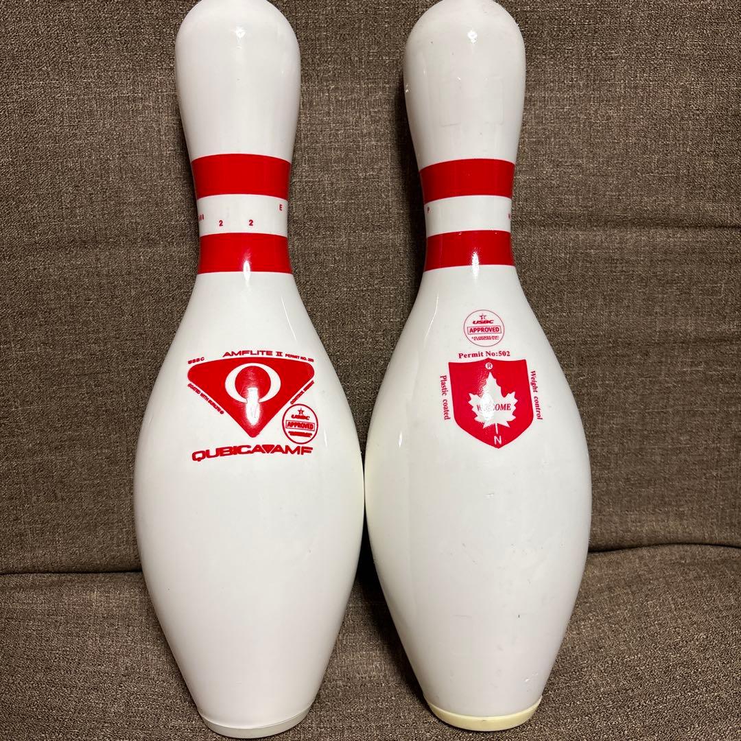 本物＞ボウリングピン 2本 メイプリーフ・ウィンサム AMF アムフライト