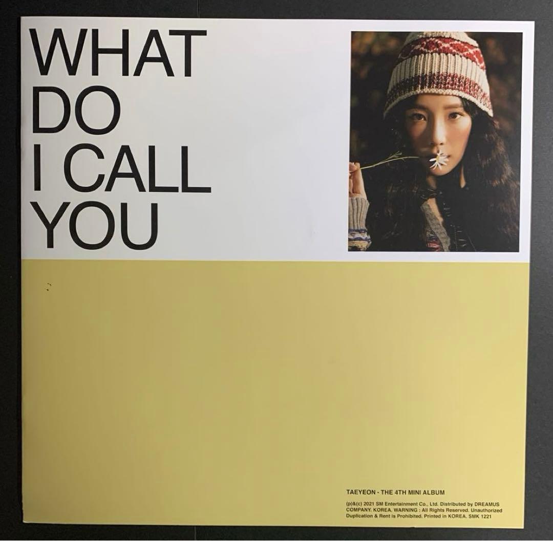 TAEYEON / WHAT DO I CALL YOU レコード初回限定盤 - メルカリ