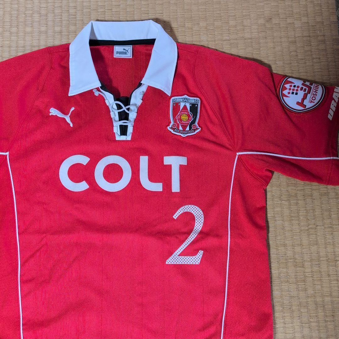 浦和レッズ プーマ日本製 2番 坪井 直筆サイン入 ユニフォームL