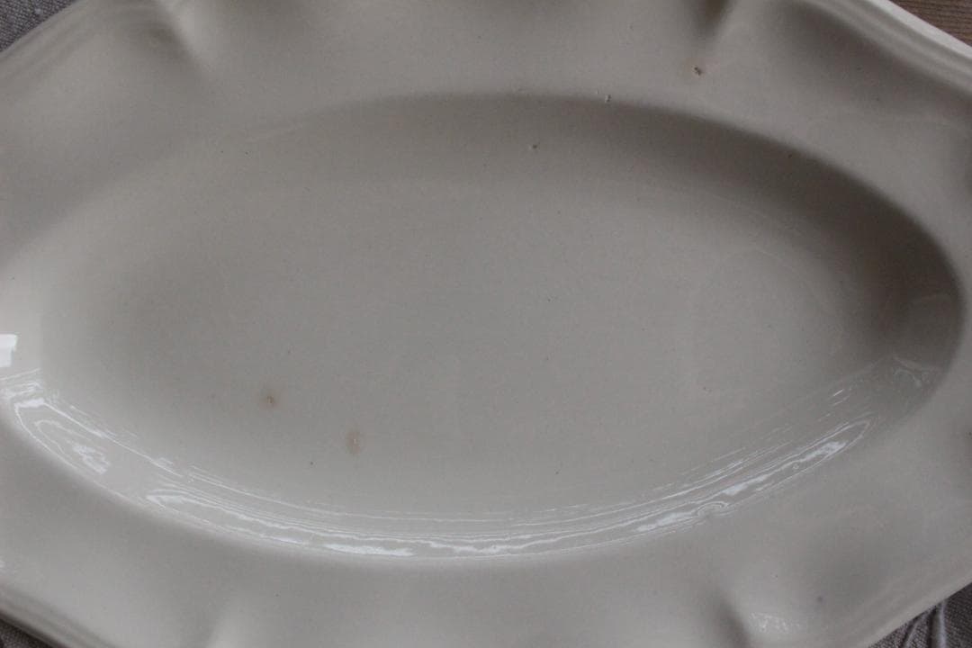 B】サルグミンヌ・ 花リムラヴィエプレート/フランスアンティーク