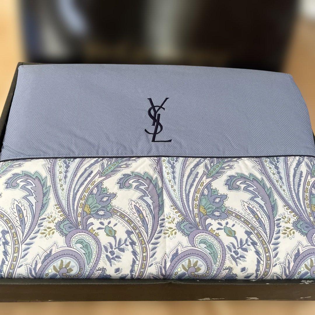 Smile様イヴサンローラン ダウンケット ペイズリー柄 羽毛肌掛けふとん