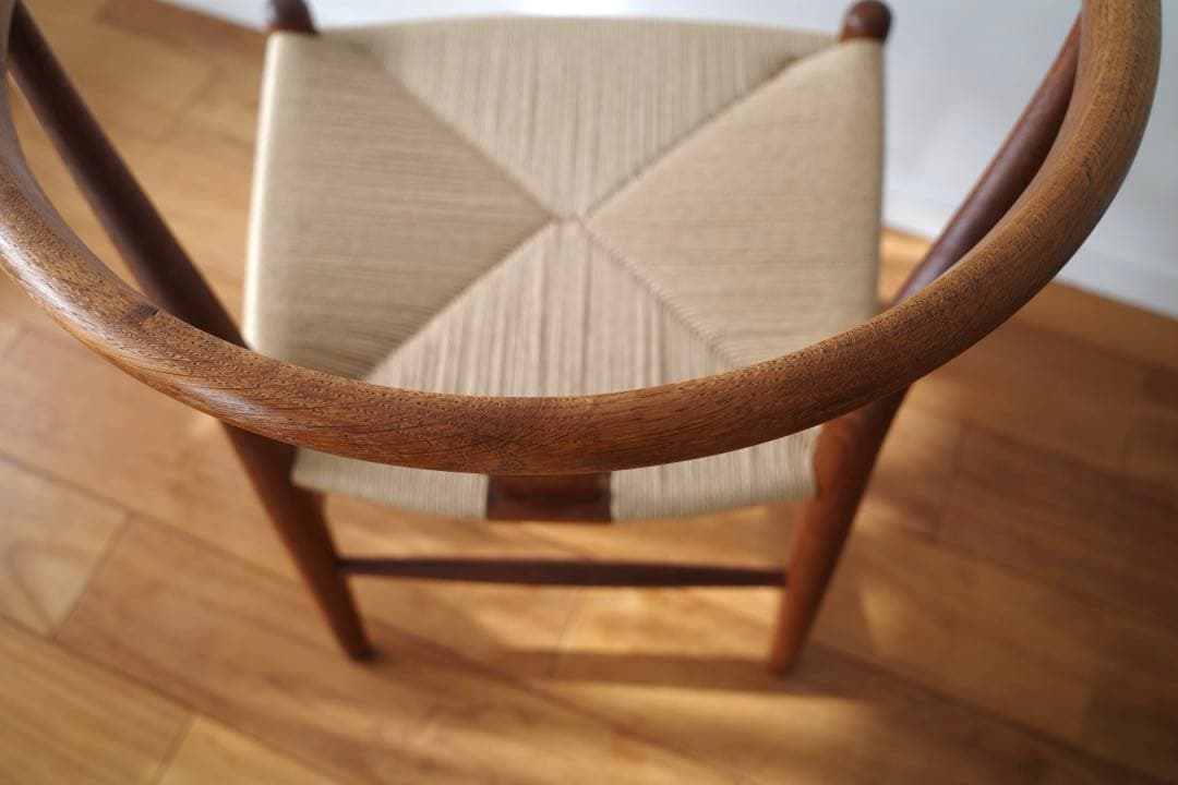 極美品・希少【ヴィンテージ 70年代 yチェア】オーク ペーパーコード