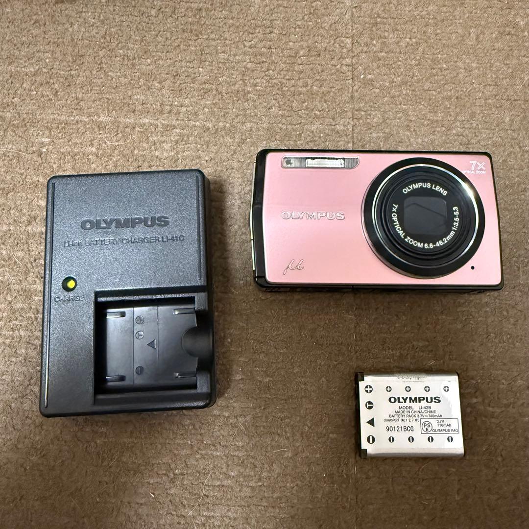 美品 OLYMPUS μ-7000 コンパクトデジタルカメラ ピンク 動作確認済
