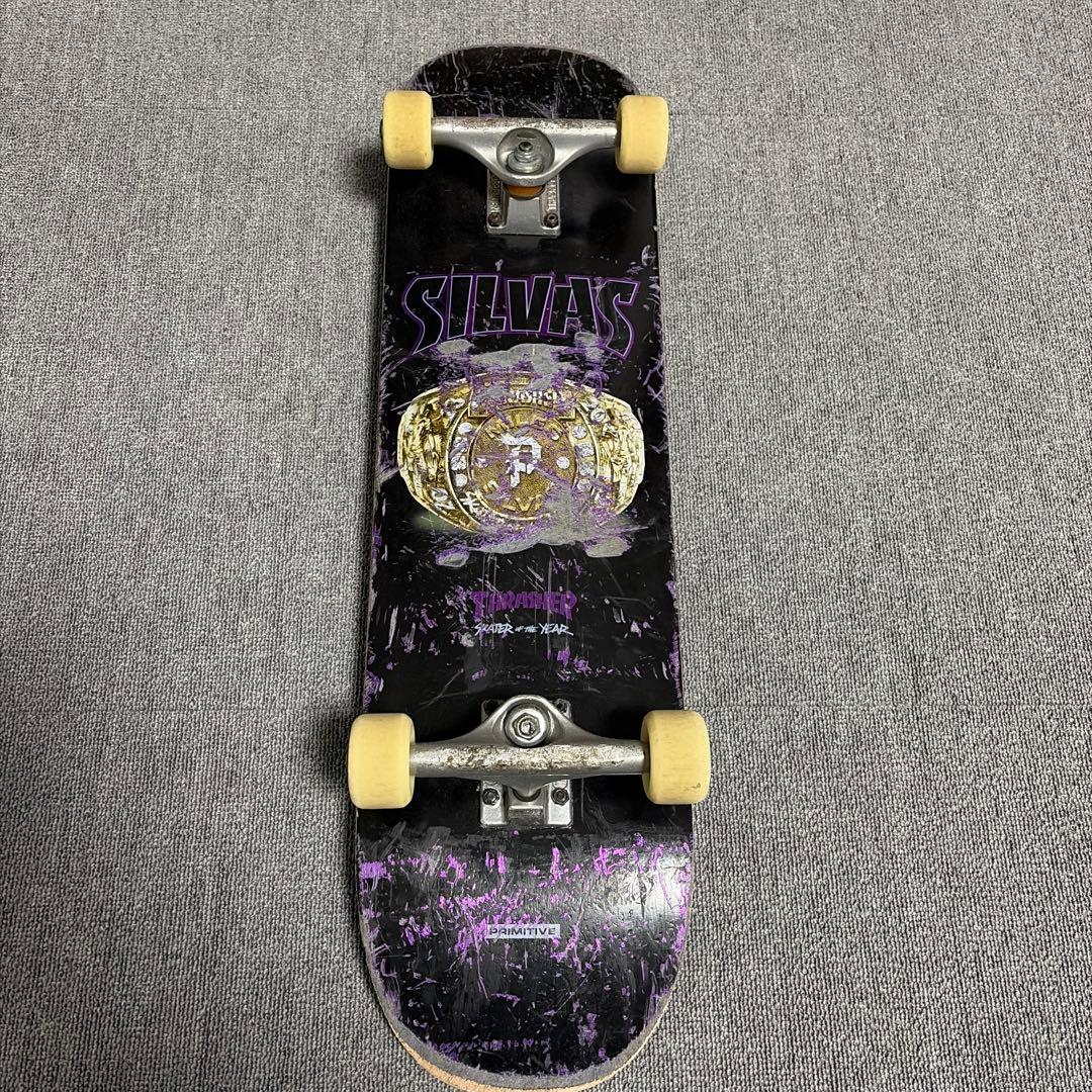 スケボーTHRASHER×PRIMITIVEデッキ 8インチ コンプリート Amazon | Foundation Skateboards Thrasher ブルー コンプリート