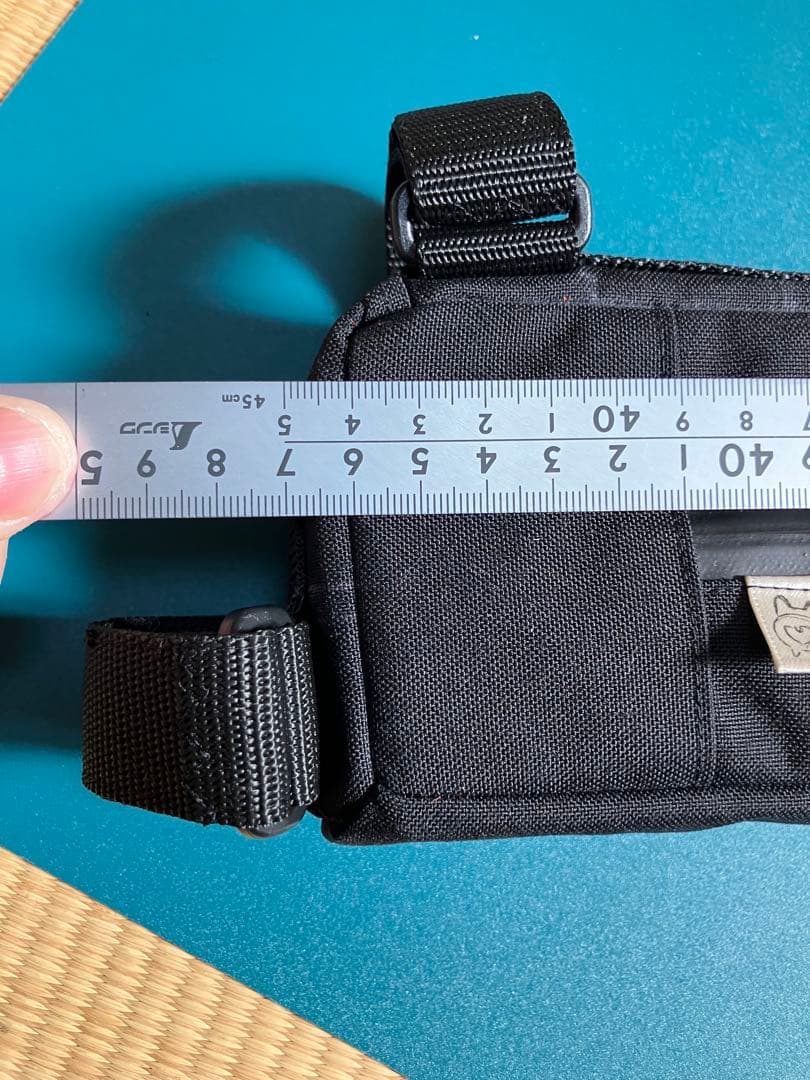 ハンドメイドフレームバッグ　コーデュラ500 ブラック　46.5cm