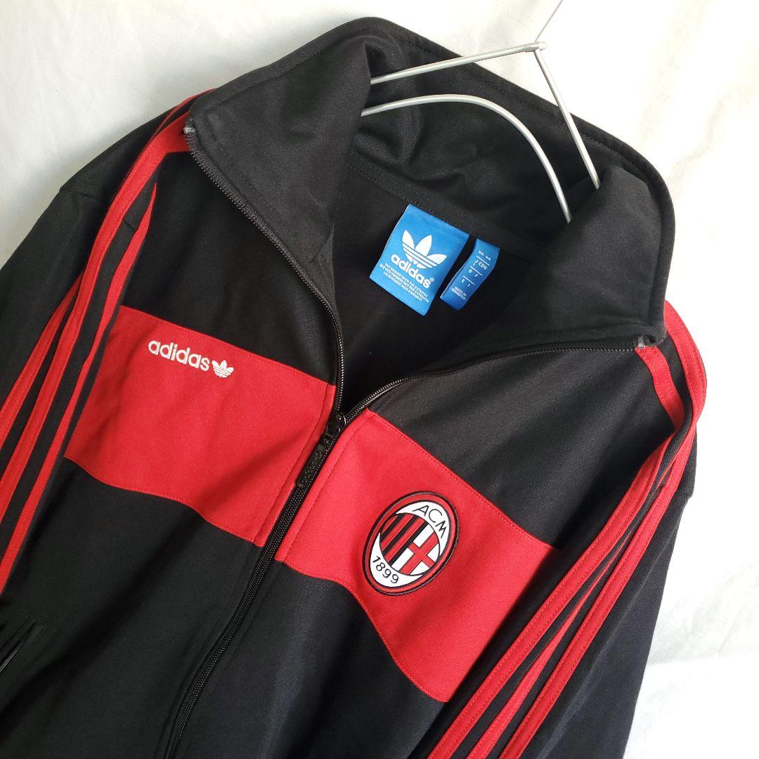 adidas アディダス ACミラン ジャージ 黒 赤 トラックジャケット