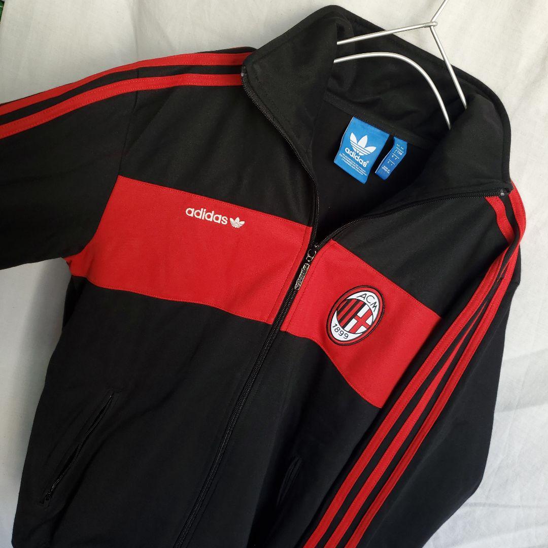 adidas アディダス ACミラン ジャージ 黒 赤 トラックジャケット