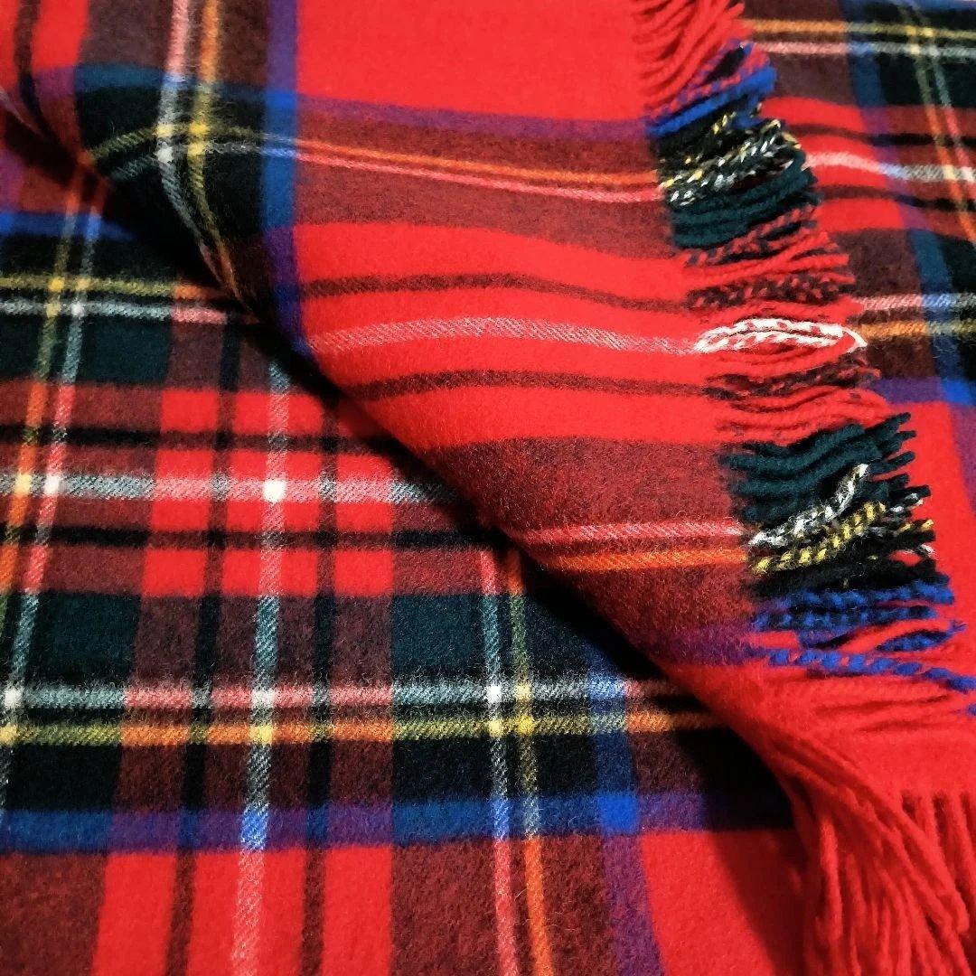 PINK HOUSE チェック柄ラムウールブランケット（中古品） - メルカリ