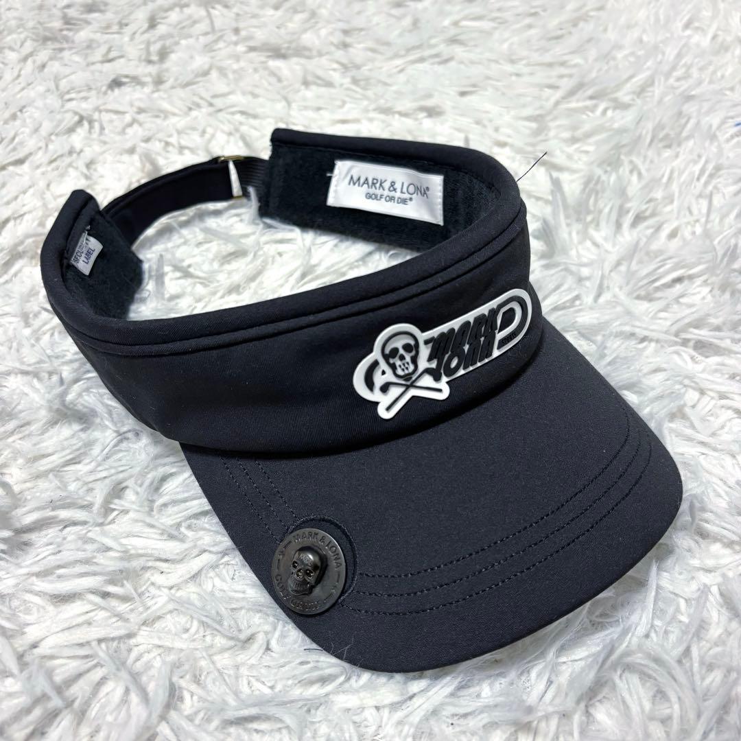 マークアンドロナ サンバイザー ゴルフマーカー付 調整可能 ブラック MARK&LONA マークアンドロナ Gauge Neo Sunvisor | MEN and WOMEN