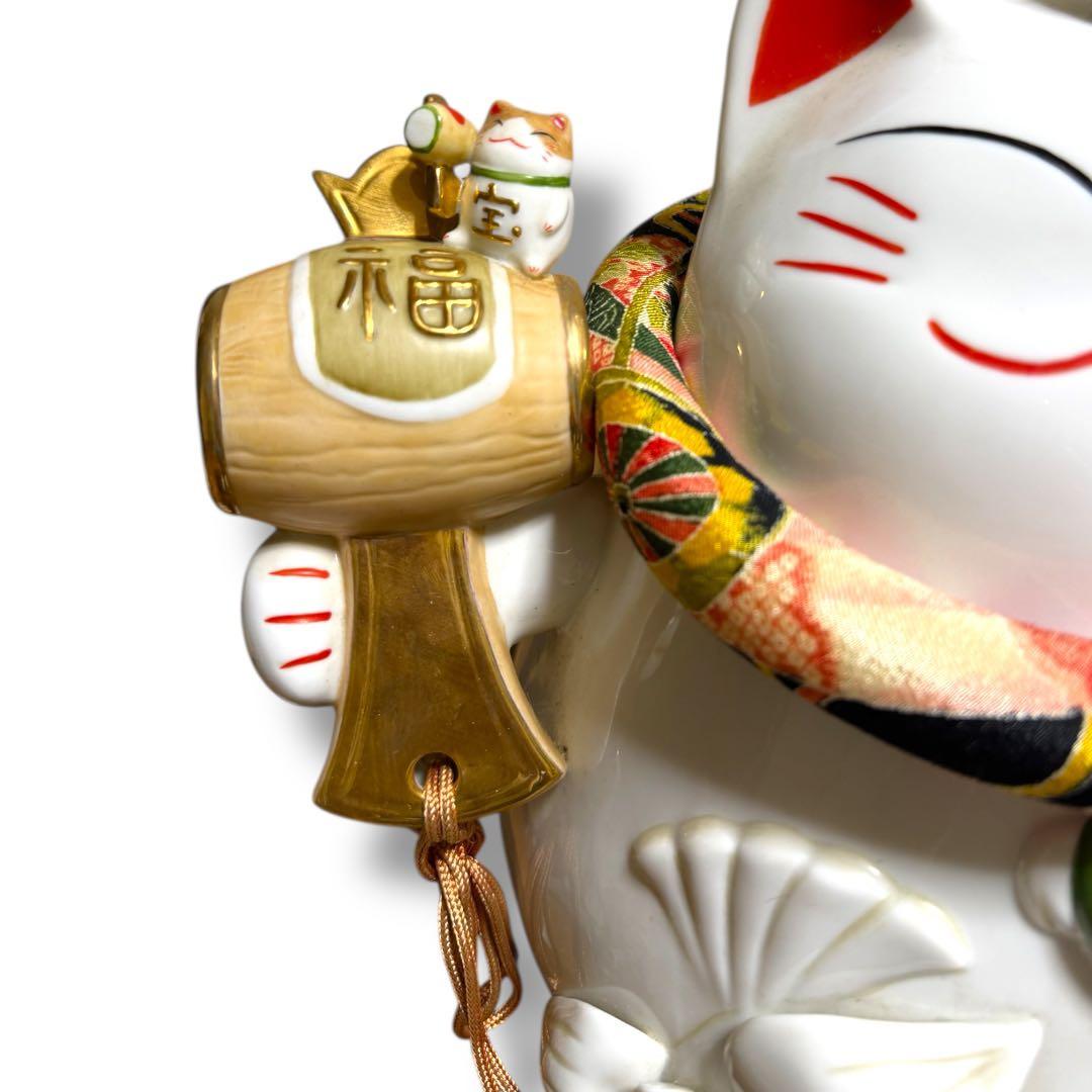 《レア》猫舎道楽堂本舗 大きい招き猫 貯金箱 高さ約30cm