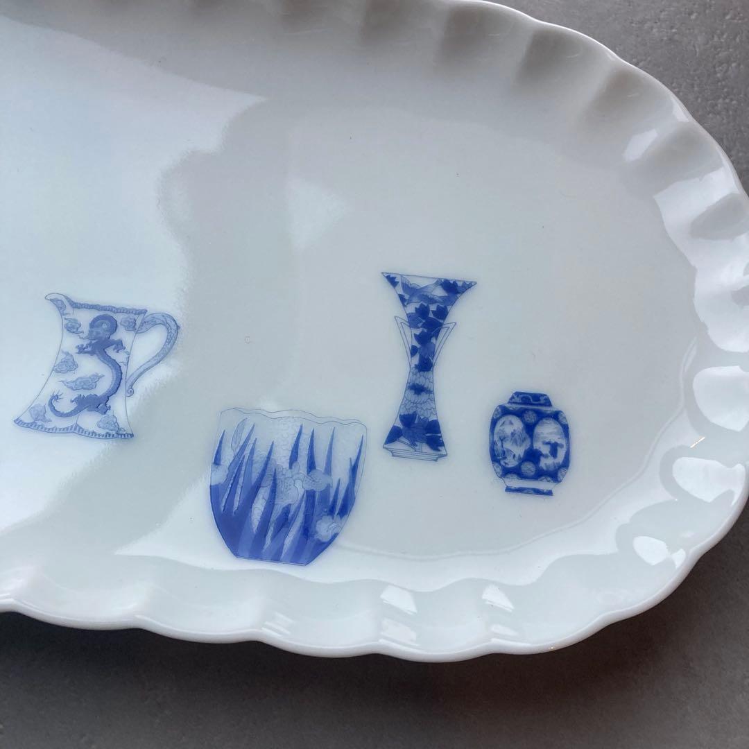 未使用保管品 深川製磁 ブルーチャイナ クッキープレート - メルカリ