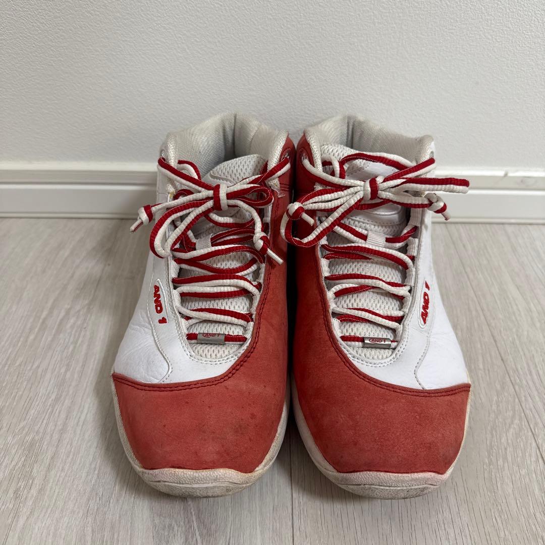 AND1 タイチミッド 赤白 バッシュ 26.5cm