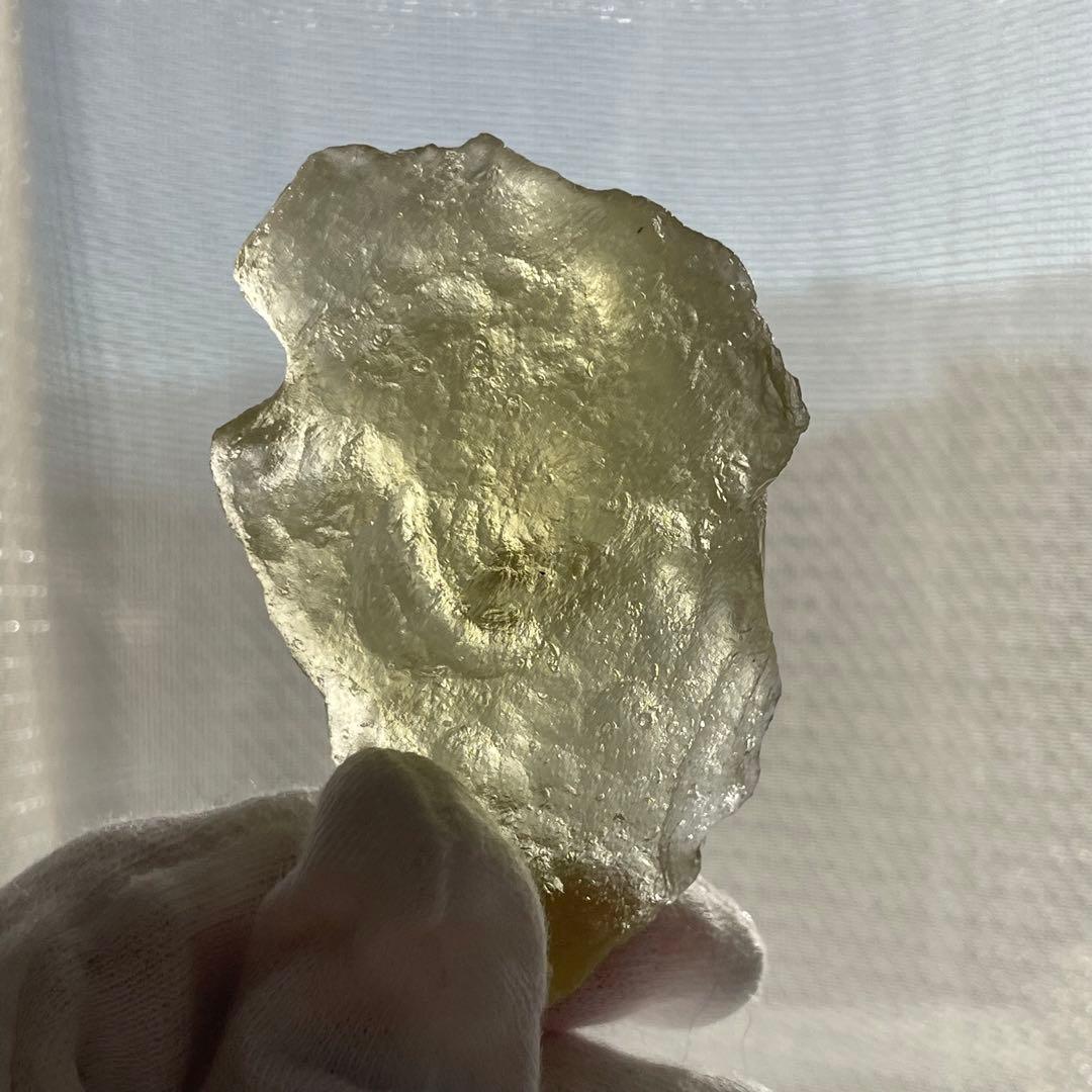 最終セール　高品質　リビアングラス　月のような溝　54.3g 魂の浄化