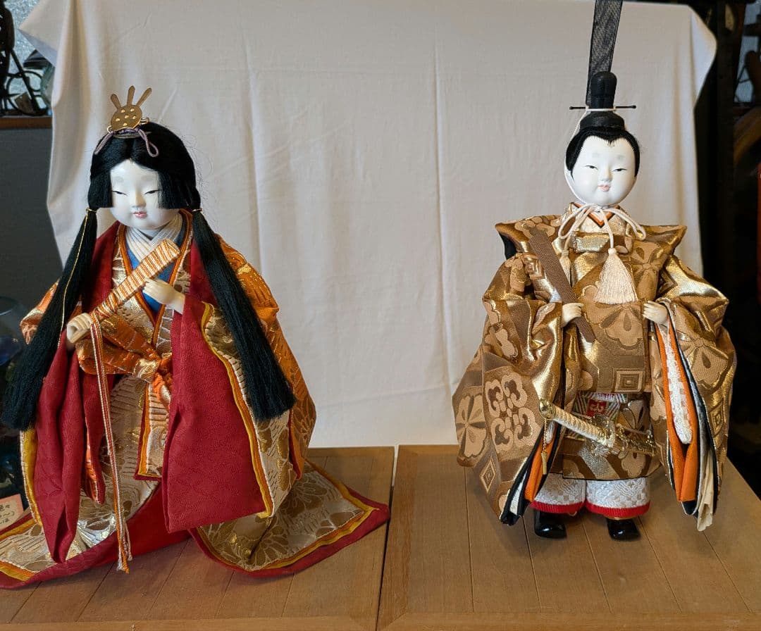 伝統的 雛人形セット 男雛 女雛 - メルカリ