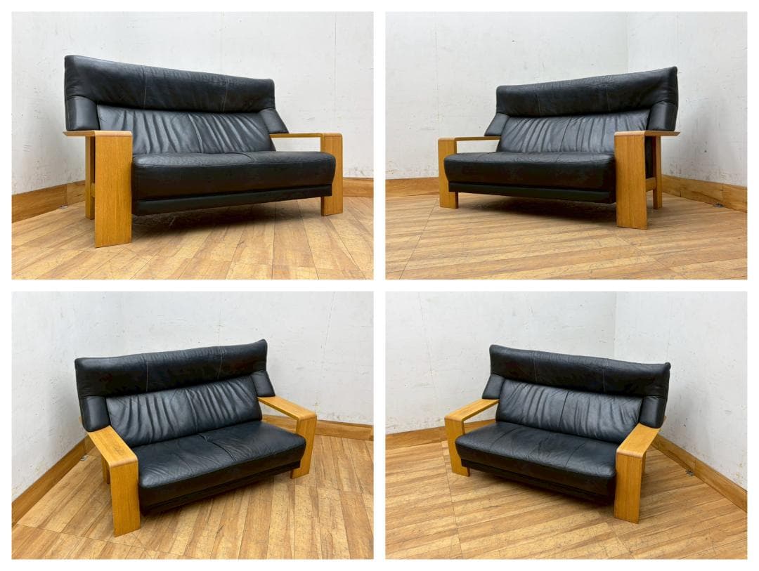 T7959☆karimoku☆カリモク☆チターノ☆本革☆レザー☆2人掛け