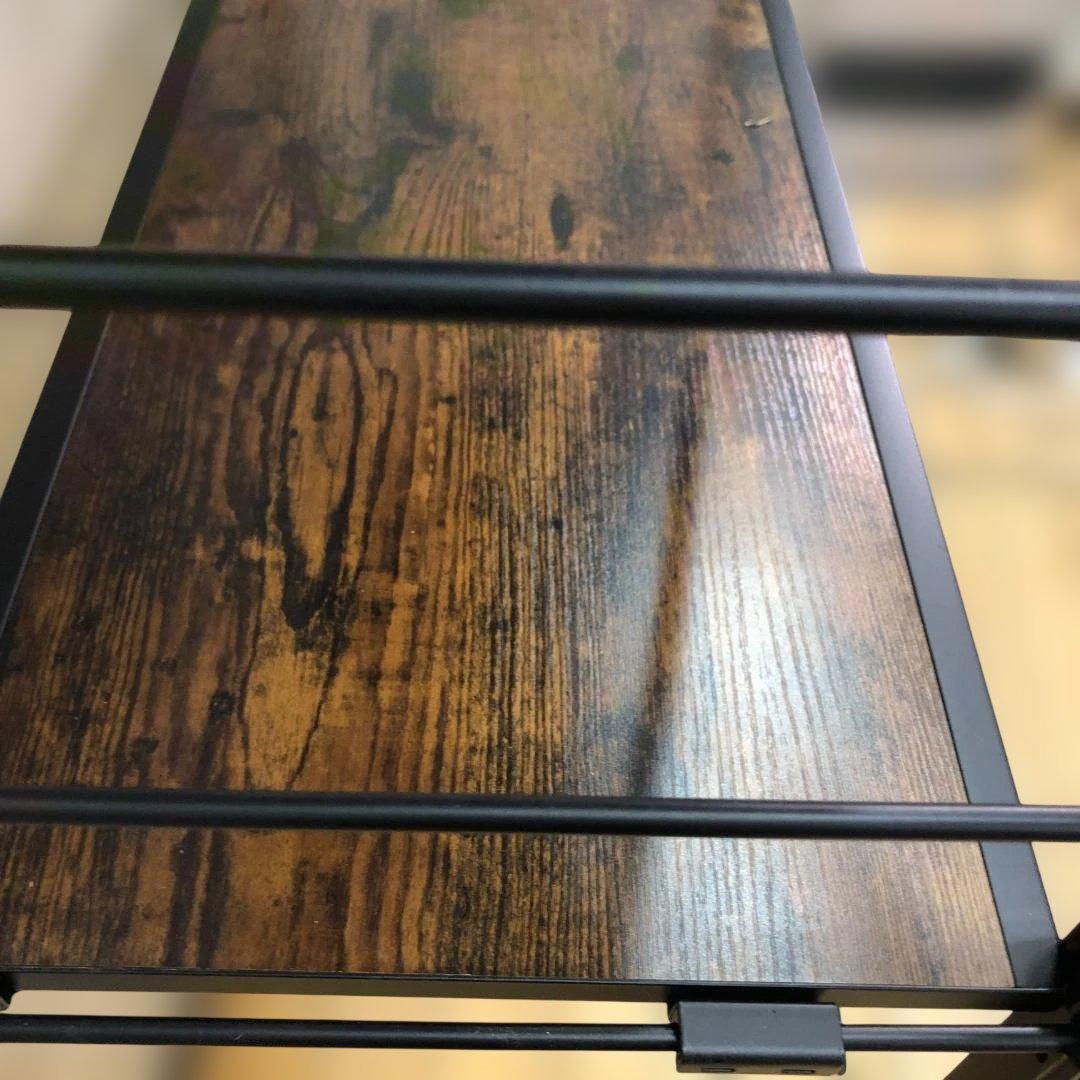 スチールラック 木目調 5段 インダストリアル オープンラック 112933-5