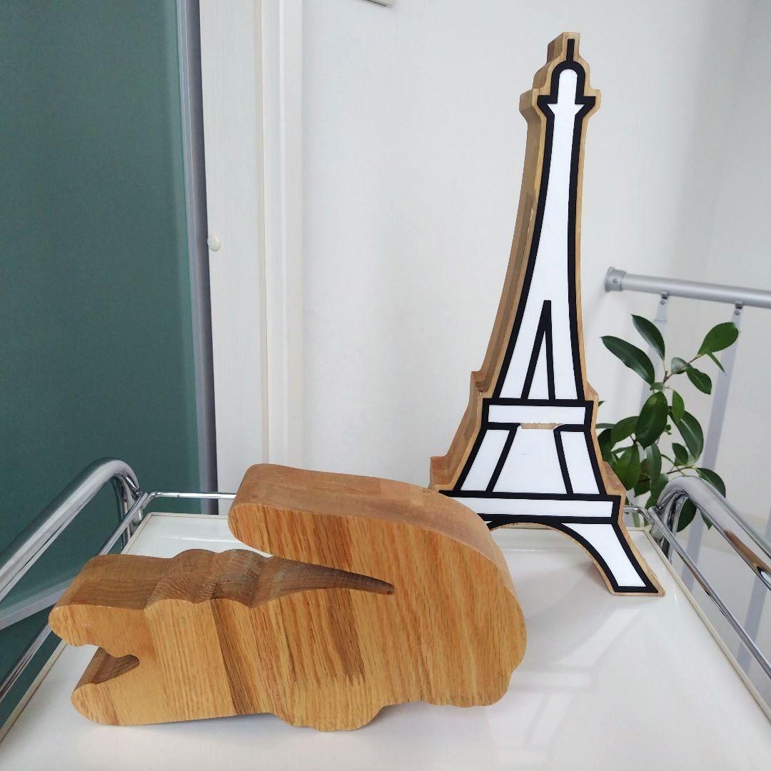 ①レア！LACOSTE 非売品 販促 店舗 木製オブジェ ワニとタワーセット