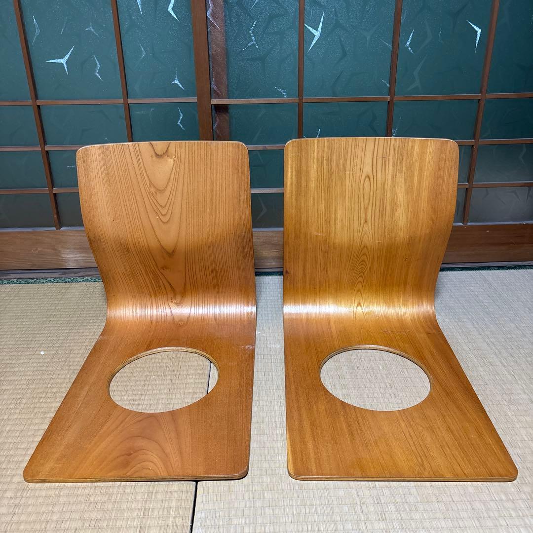 天童木工　曲線デザイン 座椅子 2脚セット 2026年最新】天童木工 低座イスの人気アイテム - メルカリ