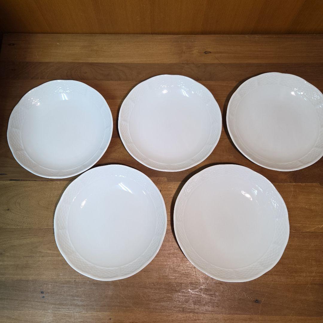 【5枚セット】リチャードジノリ ベッキオホワイト スーププレート 19cm ジノリ ベッキオホワイト プレート 5枚 19cm Richard Ginori