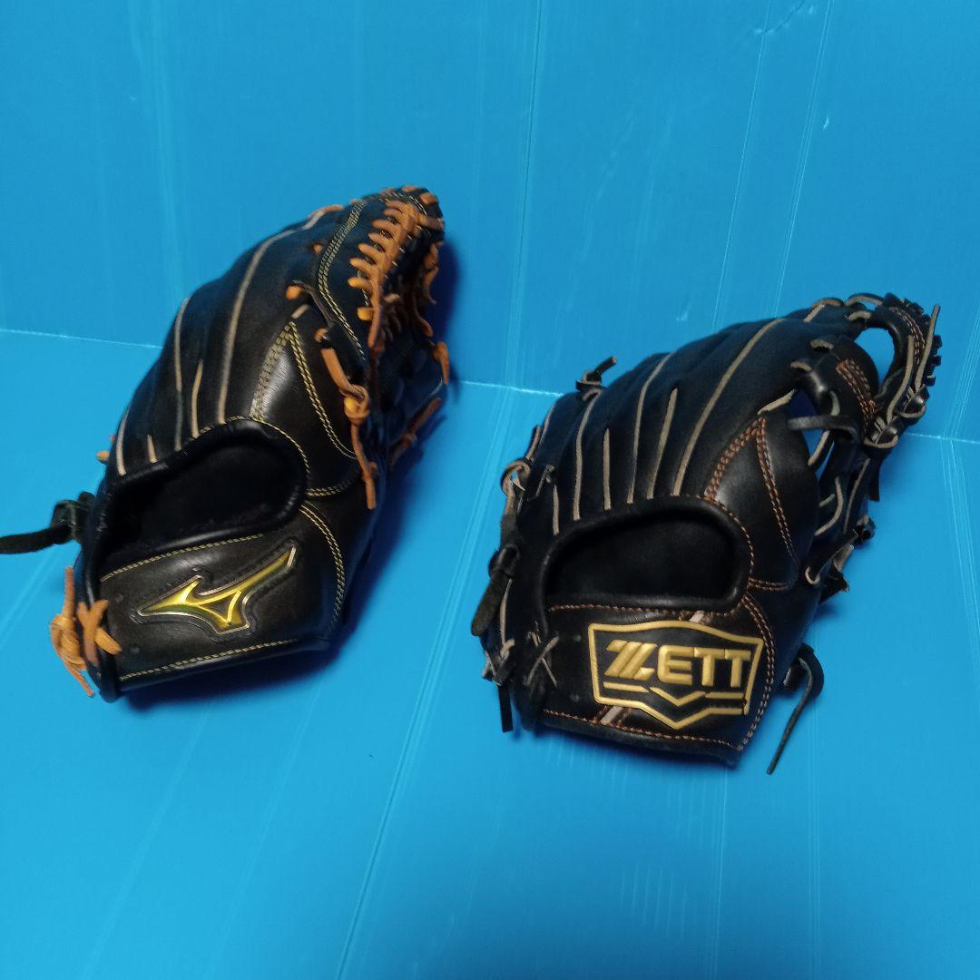 ミズノ(成人用) ZETT (子供用)野球グローブ セット（管理No.4661） ゼット（ZETT） 150cm以上(5〜6年生向け) 野球 子供用 軟式 グラブ