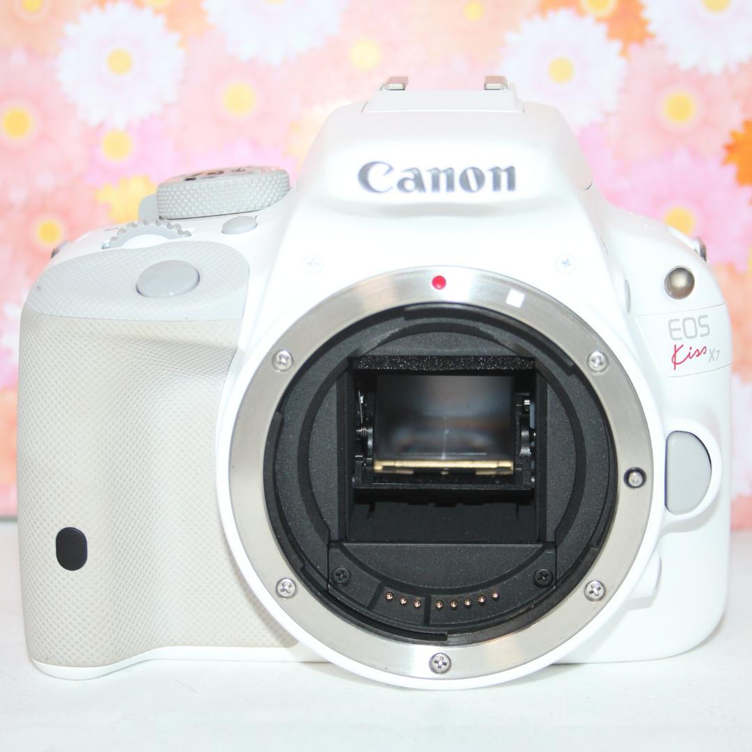 シャッター数564回！Canon EOS Kiss X7 スマホ転送 ホワイト - メルカリ