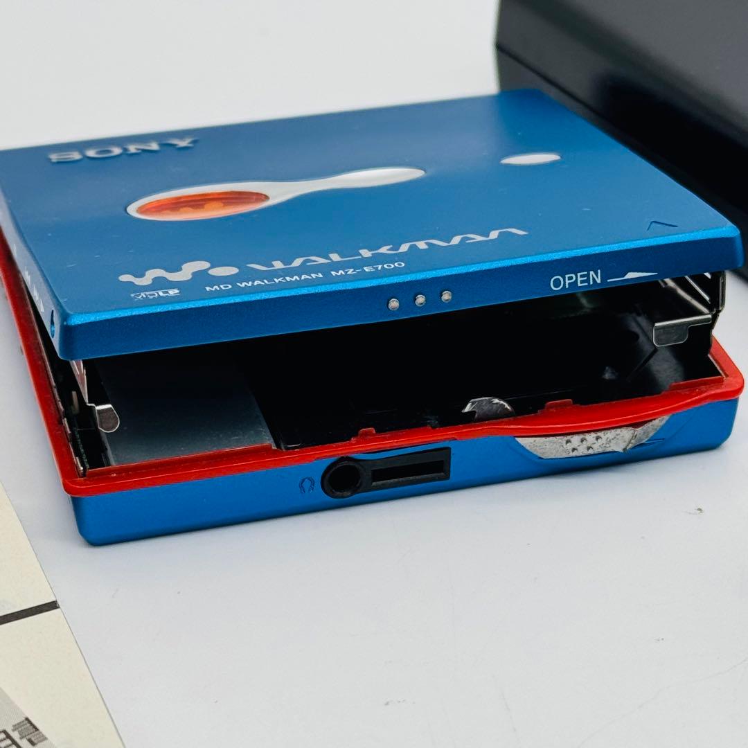 動作確認済】SONY ポータブルMDプレーヤー MZ-E700 ブルー - メルカリ