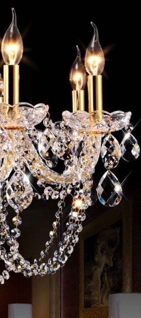 3色LED電球付き クラシックシャンデリア 6灯 ゴールドの通販はau PAY