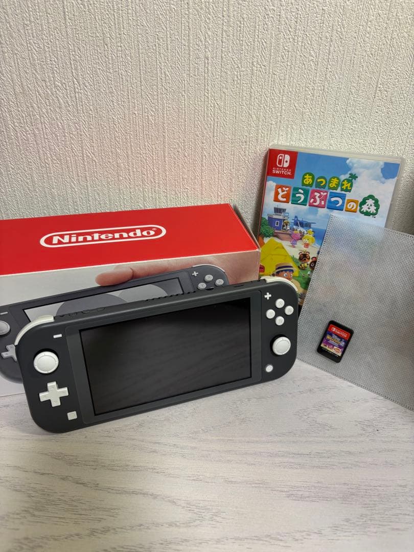 Switch Lite グレー 本体 箱付き あつまれどうぶつの森付き - メルカリ