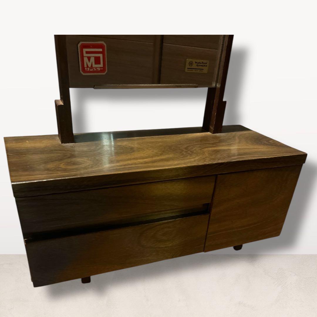 昭和レトロ 村上開明堂 鏡台 ドレッサー 化粧台 木製 アンティーク