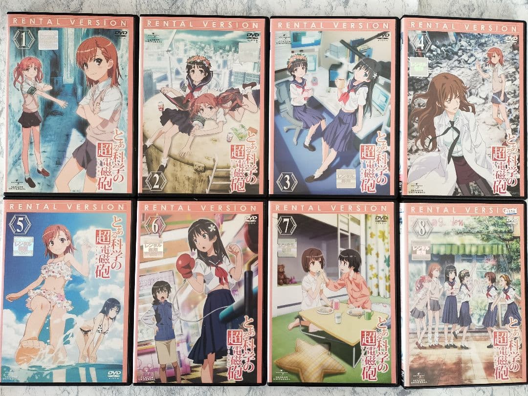 DVD　とある 禁書目録 1.2.3期、一方通行、超電磁砲1.2.3期　全66巻