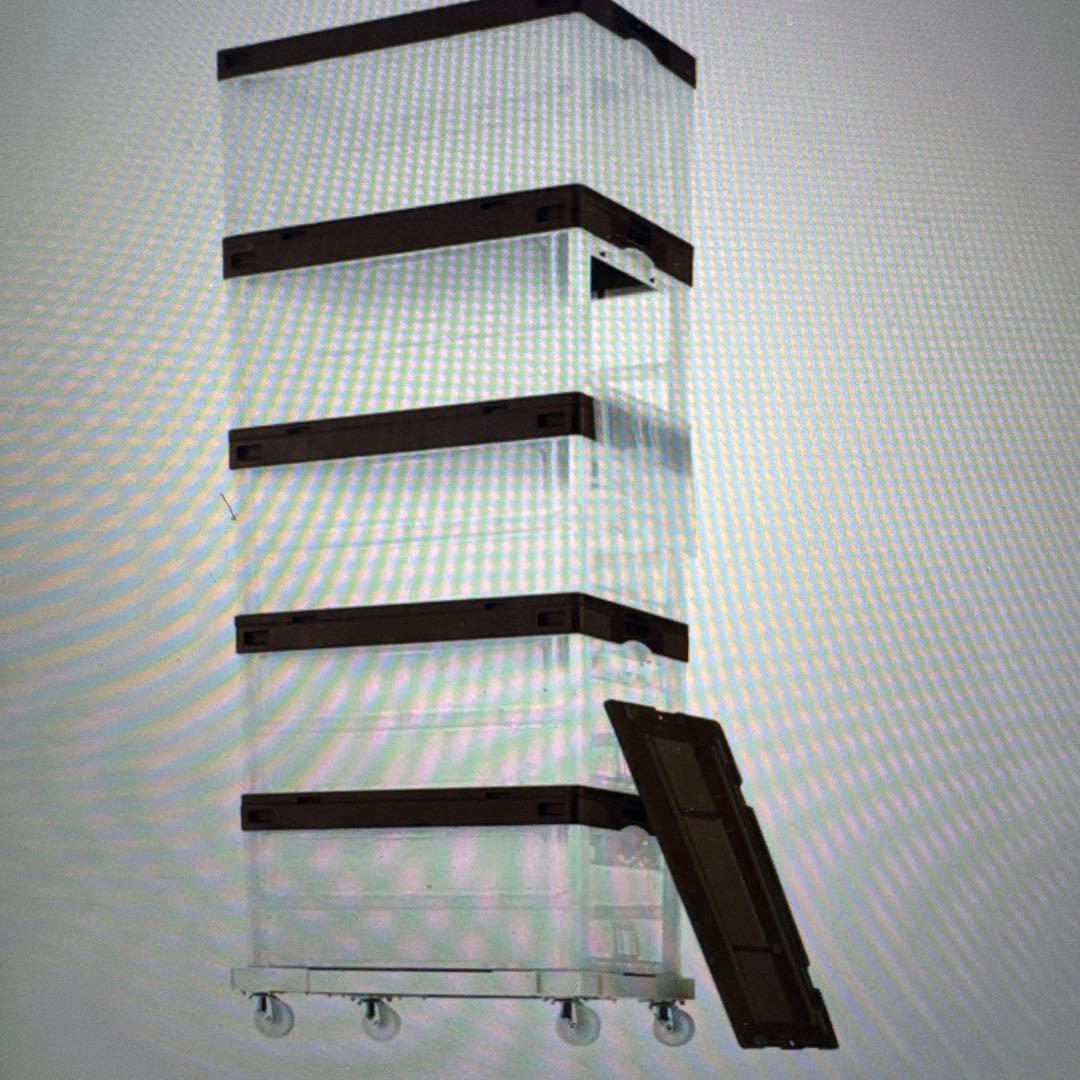 扉付き折りたたみコンテナ10セット（75L) ブラウン 10組 専用 折りたたみコンテナ】 アスクル 「現場のチカラ」 75L長辺扉付き折り