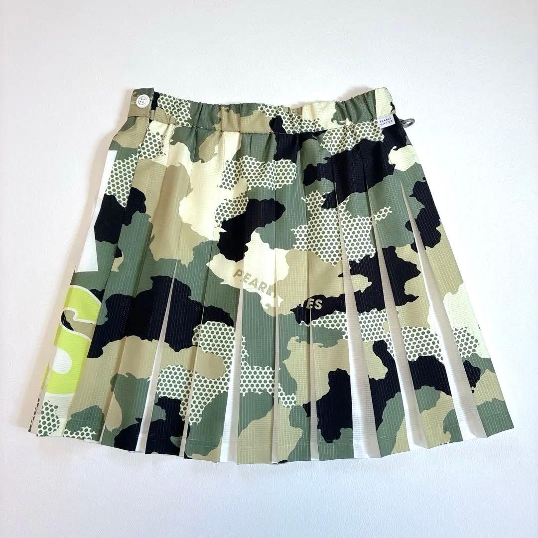 パーリーゲイツ ドットエアープリーツスカート カモフラ 迷彩 S 近年