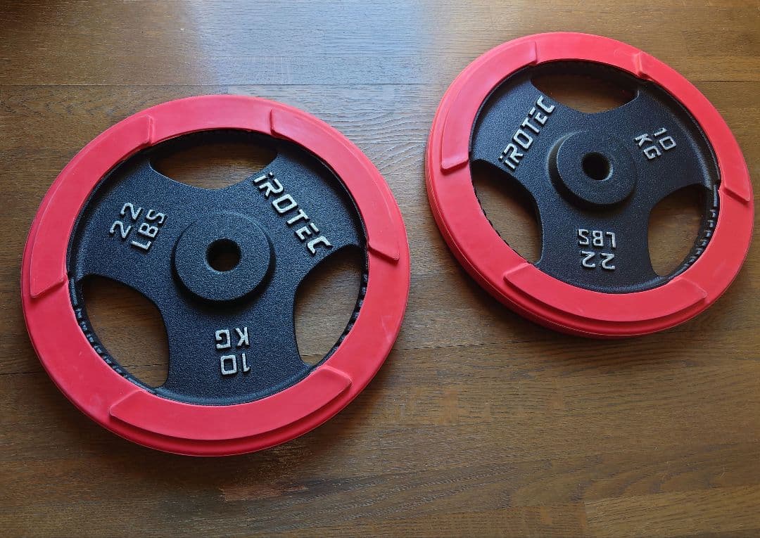 IROTEC 10kg ウエイトプレート 2枚セット　28ミリ用 アイアンプレート10kg(2枚) IROTEC (アイロテック)