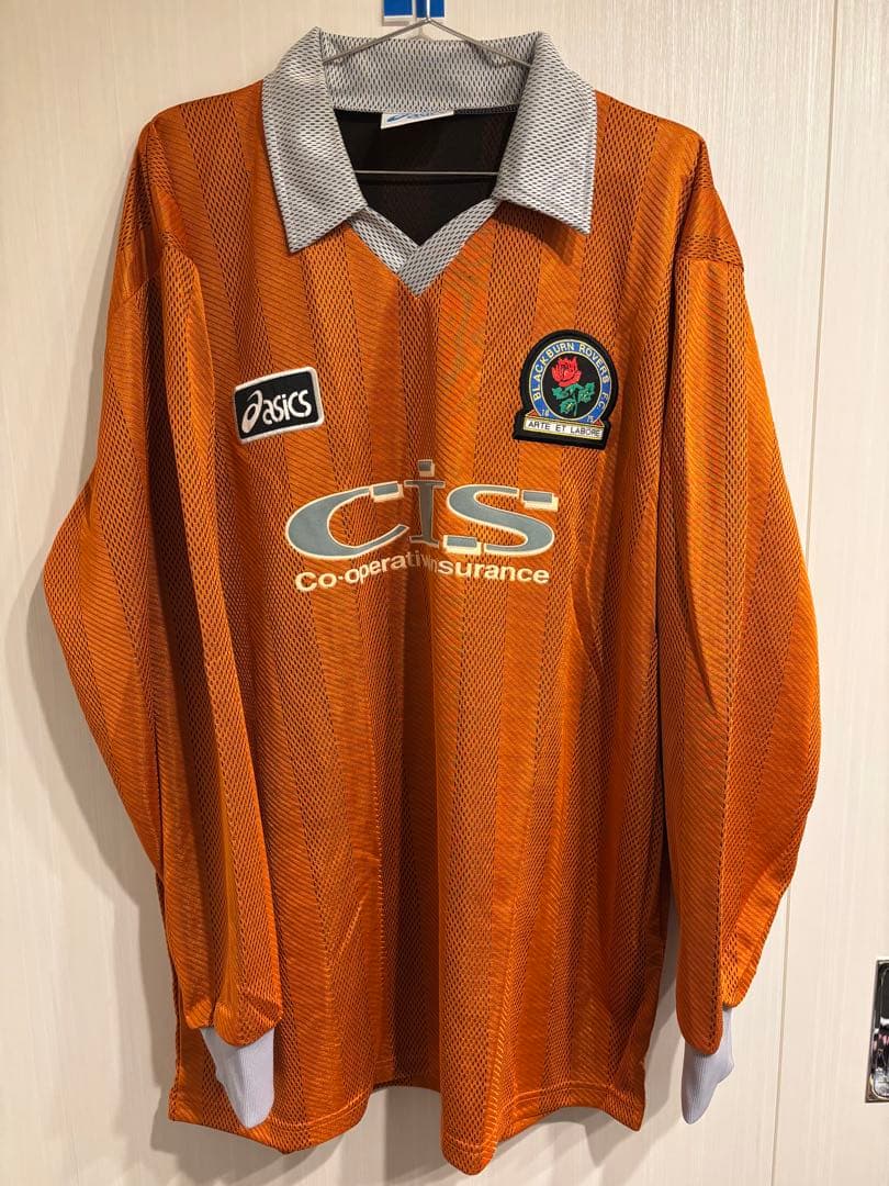 ブラックバーンローバーズ　97-98 アウェイユニフォーム　ASICS 長袖 2026年最新】ブラックバーン ユニフォームの人気アイテム - メルカリ