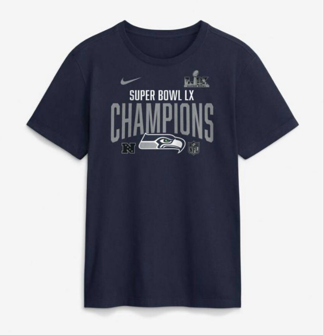 ナイキNFL シアトルシーホークス第60回スーパーボウル優勝記念Tシャツ