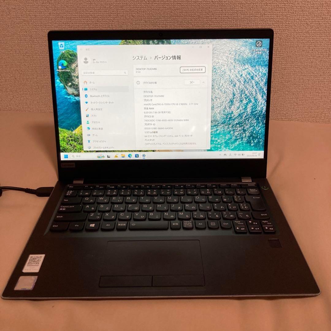 ★Lenovo V730-13 Core i5-7200U Win11 AC欠品 Lenovo（レノボ） 中古 ノートパソコン Lenovo V730-13 13インチフルHD