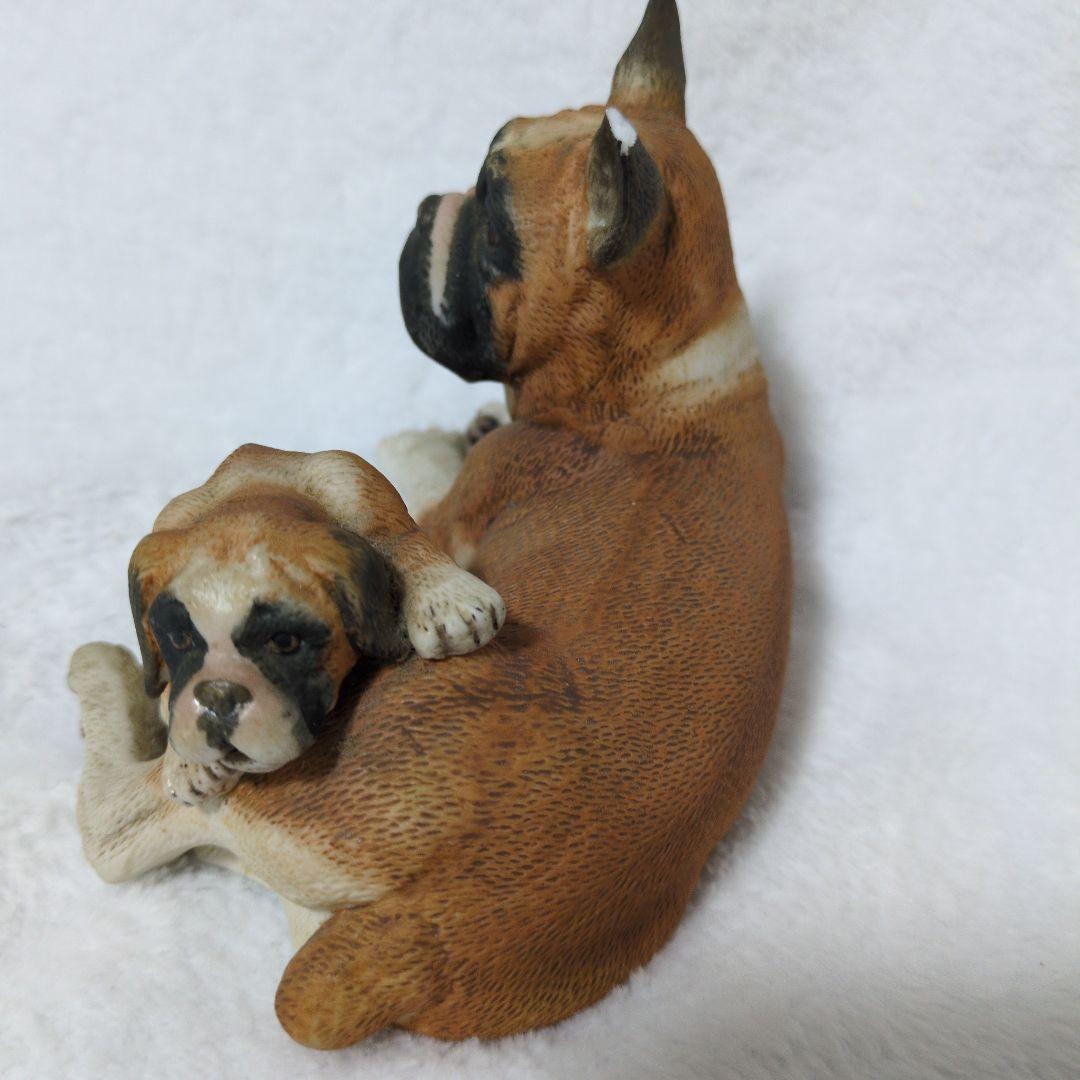 加藤工芸 ボクサー犬 親子 置物 陶器 - メルカリ